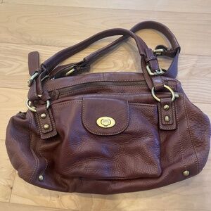 Danier Brown Leather Shoulder Bag